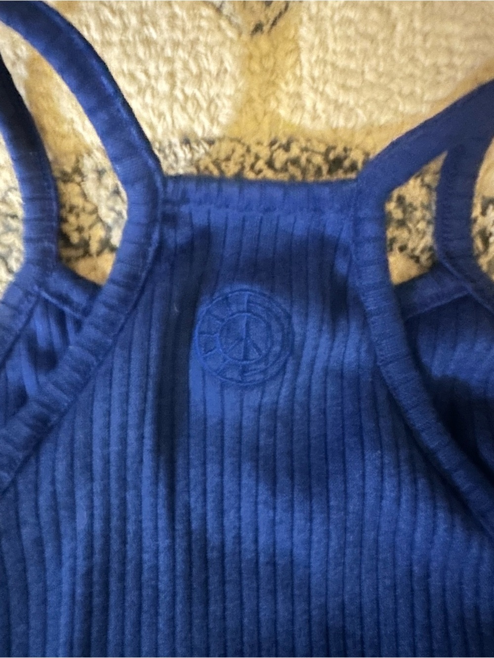 EARTHBOUND Navy Ribbed Halter Tank - Picture 3 of 3